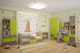 Детская комната Пуговка в Курагино - kuragino.katalogmebeli.com | фото
