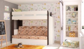 Кровать с диваном 75 Карамель Атлант (Венге Магия /Сосна Карелия/Савана) в Курагино - kuragino.katalogmebeli.com | фото 1