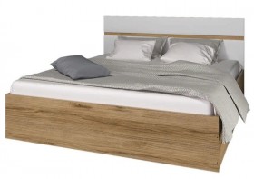 Ким кровать 1,4 (Дуб сонома/белый глянец) в Курагино - kuragino.katalogmebeli.com | фото