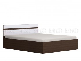 Ким кровать 1,6 (Венге/белый глянец) в Курагино - kuragino.katalogmebeli.com | фото