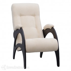Кресло для отдыха Неаполь Модель 9 без лозы (Венге-эмаль/Ткань Ваниль Verona Vanilla) в Курагино - kuragino.katalogmebeli.com | фото
