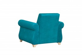 Кресло для отдыха "Порто" (велюр киви бирюза / микровельвет крем) в Курагино - kuragino.katalogmebeli.com | фото 4