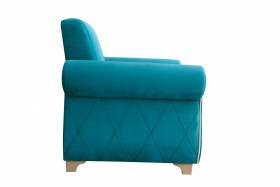 Кресло для отдыха "Порто" (велюр киви бирюза / микровельвет крем) в Курагино - kuragino.katalogmebeli.com | фото 6