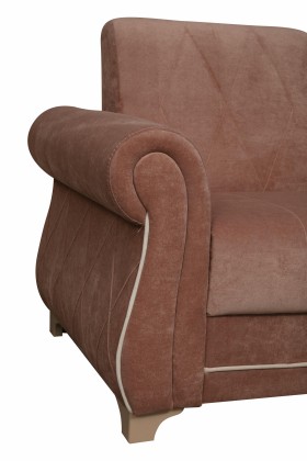Кресло для отдыха "Порто" (велюр киви корица / микровельвет крем) в Курагино - kuragino.katalogmebeli.com | фото 3