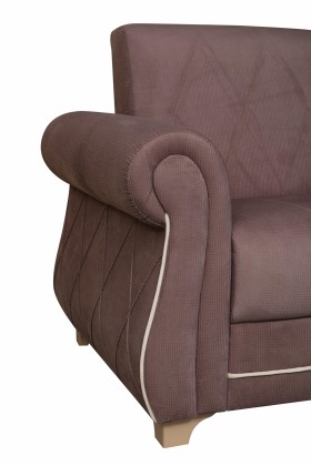 Кресло для отдыха "Порто" (велюр текстура лиловый / микровельвет крем)/осн. в Курагино - kuragino.katalogmebeli.com | фото 6