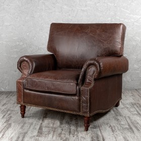 Кресло кожаное Лофт Аристократ (ширина 1100 мм) в Курагино - kuragino.katalogmebeli.com | фото