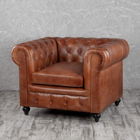 Кресло кожаное Лофт Честер (кожа) в Курагино - kuragino.katalogmebeli.com | фото