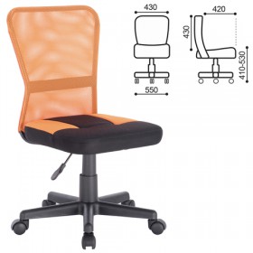 Кресло компактное BRABIX Smart MG-313 (черный, оранжевый) в Курагино - kuragino.katalogmebeli.com | фото 1
