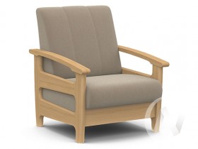 Кресло для отдыха Омега (бук лак/CATANIA LATTE) в Курагино - kuragino.katalogmebeli.com | фото 1