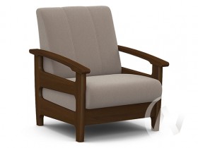 Кресло для отдыха Омега (орех лак/CATANIA COCOA) в Курагино - kuragino.katalogmebeli.com | фото 1