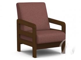 Кресло отдыха Вега-34 (орех лак/UNO BERRY) в Курагино - kuragino.katalogmebeli.com | фото