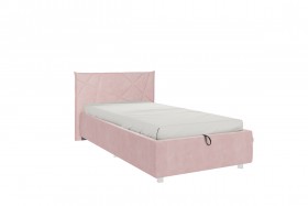 Кровать 0.9 Бест (Нежно-розовый велюр/под-мех) в Курагино - kuragino.katalogmebeli.com | фото