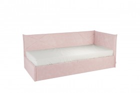Кровать 0.9 Бест Тахта (Нежно-розовый велюр) в Курагино - kuragino.katalogmebeli.com | фото
