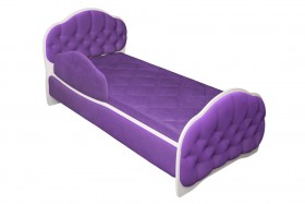 Кровать 170 Гармония 32 Фиолетовый (мягкий бортик) в Курагино - kuragino.katalogmebeli.com | фото