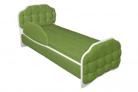 Кровать 190 Атлет Lux 76 Зелёный (мягкий бортик) в Курагино - kuragino.katalogmebeli.com | фото