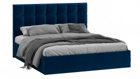 Кровать без ПМ «Эмбер» Велюр Confetti/Blue в Курагино - kuragino.katalogmebeli.com | фото