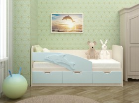 Кровать детская 1,6м Дельфин (Розовый металлик) в Курагино - kuragino.katalogmebeli.com | фото