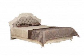 Кровать двойная "Кантри" (вудлайн кремовый/патина/ортопед/1820) в Курагино - kuragino.katalogmebeli.com | фото