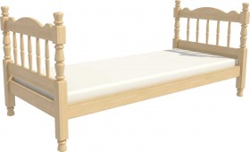 Кровать одинарная Аленка из массива сосны 800*1890 Сосна в Курагино - kuragino.katalogmebeli.com | фото 3