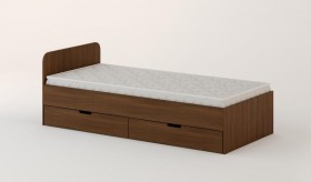 Кровать с ящиками 900 (Орех темный) в Курагино - kuragino.katalogmebeli.com | фото