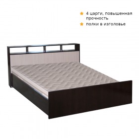 Кровать ТРОЯ 900 Венге-Дуб бел. в Курагино - kuragino.katalogmebeli.com | фото