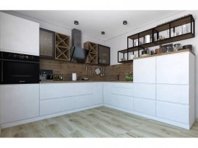 Модульная кухня Бронкс 1,8 м (Кварц) в Курагино - kuragino.katalogmebeli.com | фото 5