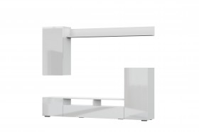 Мебель для гостиной МГС 4 (Белый/Белый глянец) в Курагино - kuragino.katalogmebeli.com | фото 7