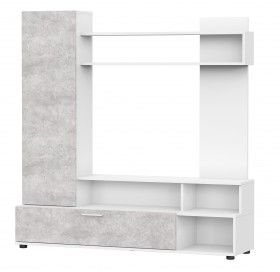 Мебель для гостиной "МГС 9" Белый / Цемент светлый в Курагино - kuragino.katalogmebeli.com | фото 1