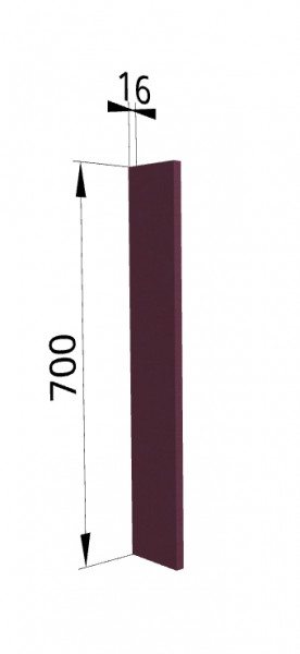 Панель торцевая ПТ 400 Квадро (для шкафа торцевого верхнего) Виноград в Курагино - kuragino.katalogmebeli.com | фото
