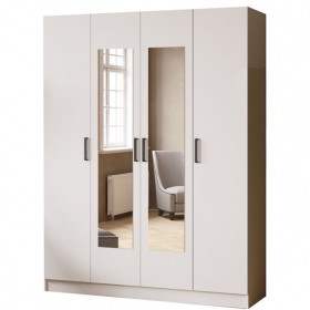 Шкаф комбинированный Ларс (1,6) белый в Курагино - kuragino.katalogmebeli.com | фото