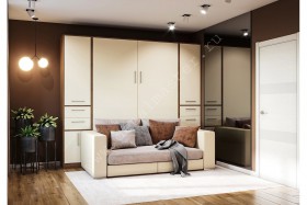 Шкаф-кровать с диваном Злата в Курагино - kuragino.katalogmebeli.com | фото 1