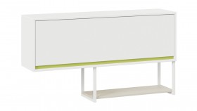 Шкаф навесной «Сканди» Дуб Гарден/Белый/Зеленый в Курагино - kuragino.katalogmebeli.com | фото