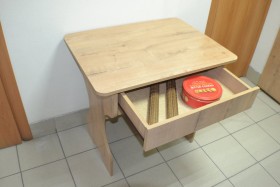 Стол кухонный Миссия с ящиком (Дуб бунратти) в Курагино - kuragino.katalogmebeli.com | фото