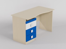 Стол (столешница с выемкой) Скай люкс (Синий/Белый/корпус Клен) в Курагино - kuragino.katalogmebeli.com | фото